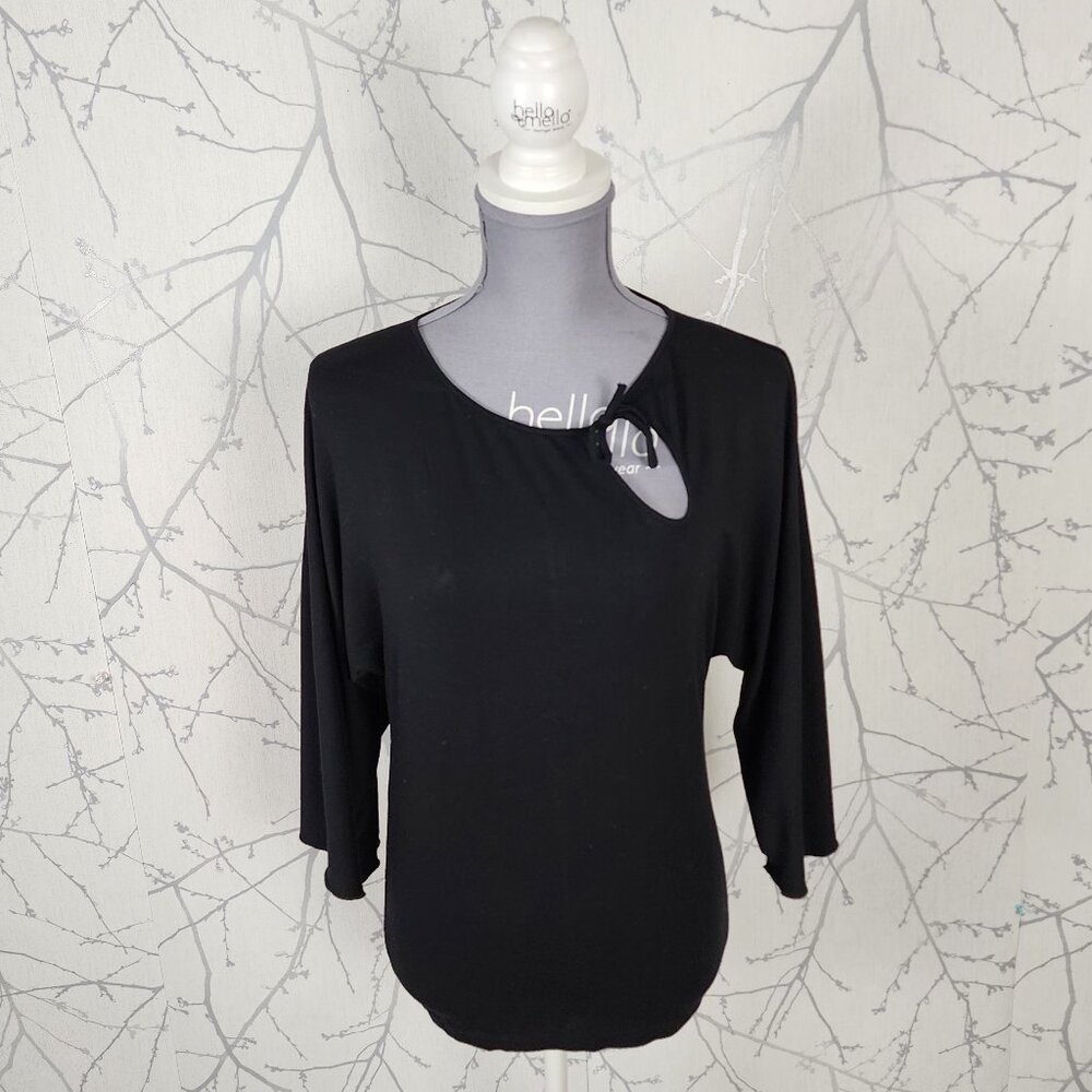 MaxMara Weekend Stretch Jersey Keyhole Kimono Sleeve Top